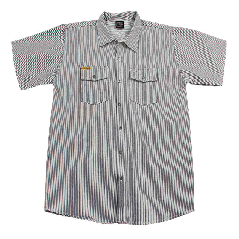 Prison Blues Short Sleeve Hickory Button