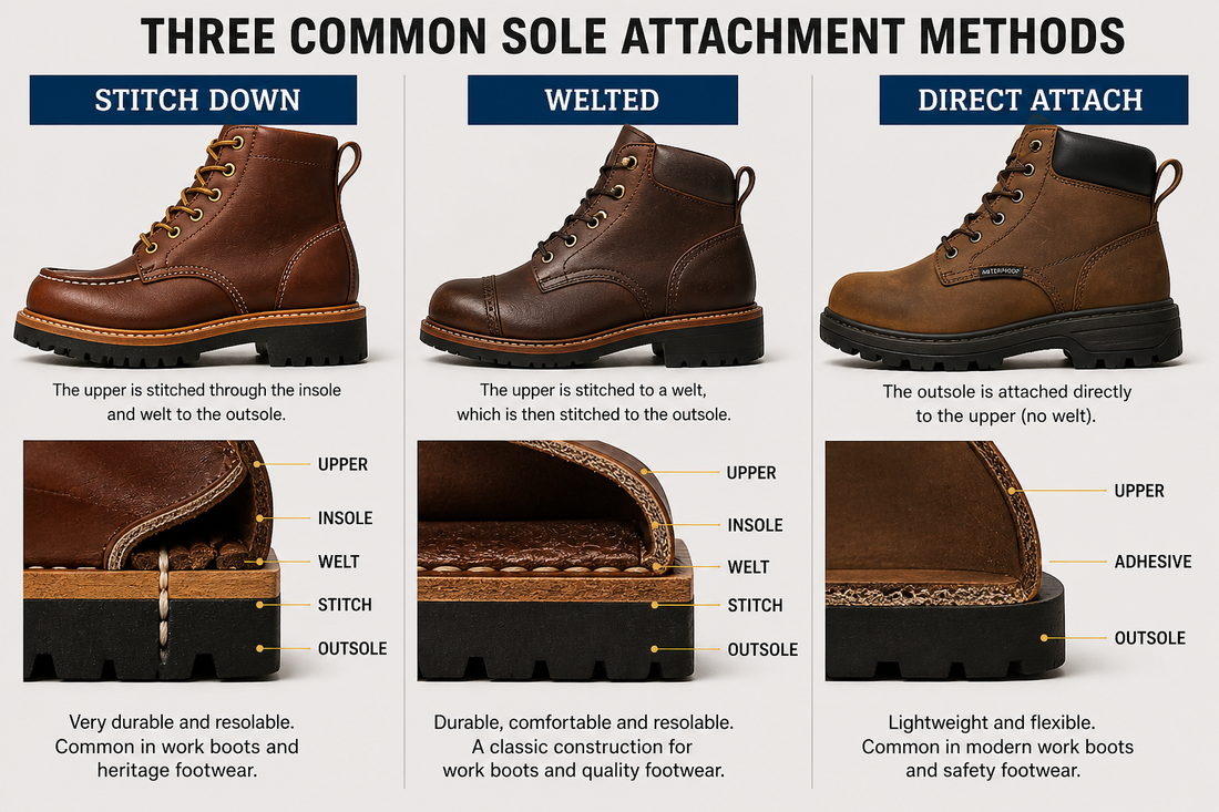 Understanding Boot Construction: Stitchdown vs. Welted vs. Direct Attach Soles