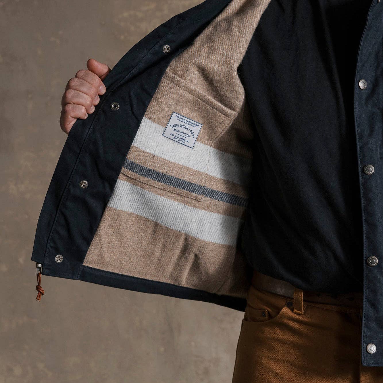 Cabin Jacket w/ Zipper - Waxed Black