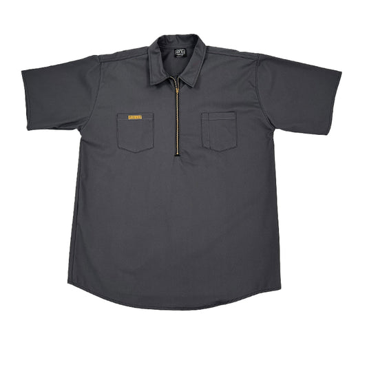 Prison Blues Short Sleeve Zip Grey Shirt