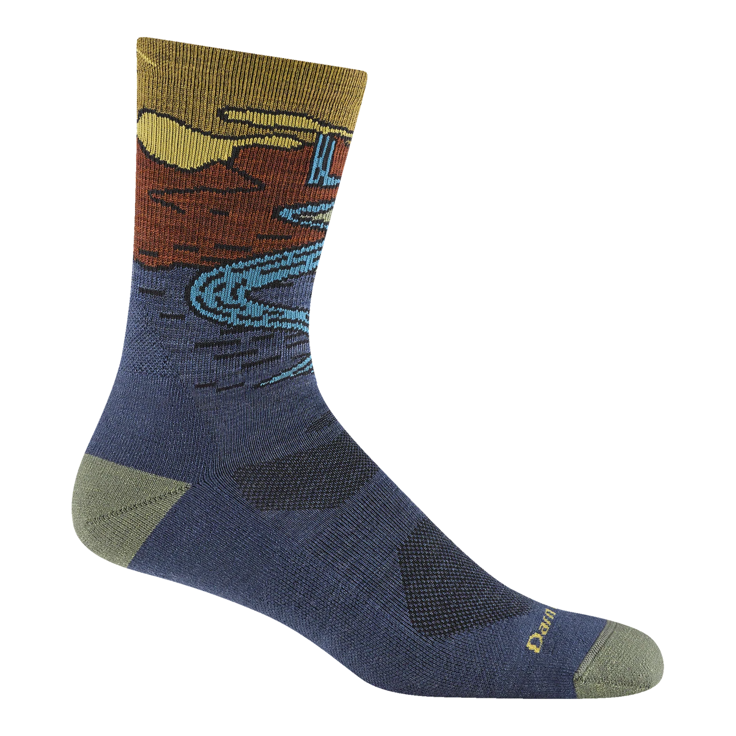 Darn Tough Men's Chasing Waterfalls Micro Crew Lightweight Hiking Sock