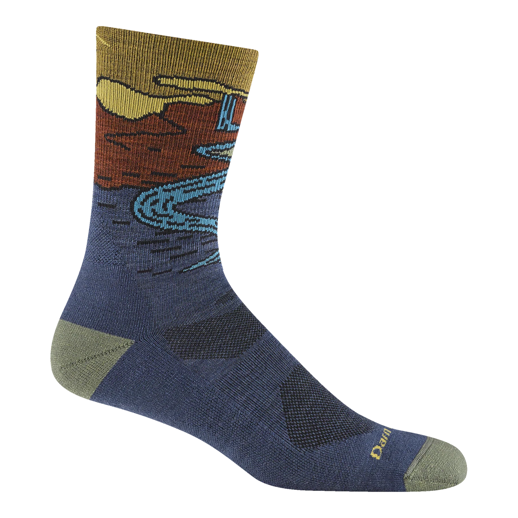 Darn Tough Men's Chasing Waterfalls Micro Crew Lightweight Hiking Sock