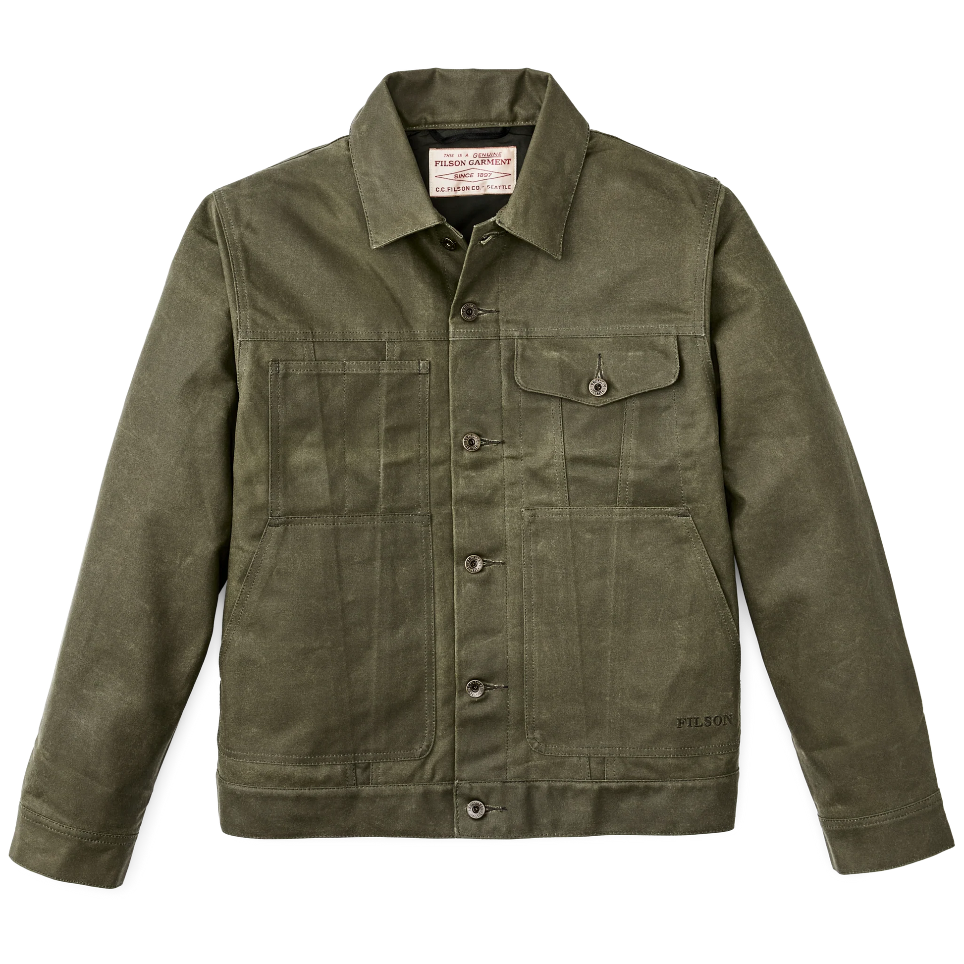 Filson TIN CLOTH SHORT LINED CRUISER JACKET