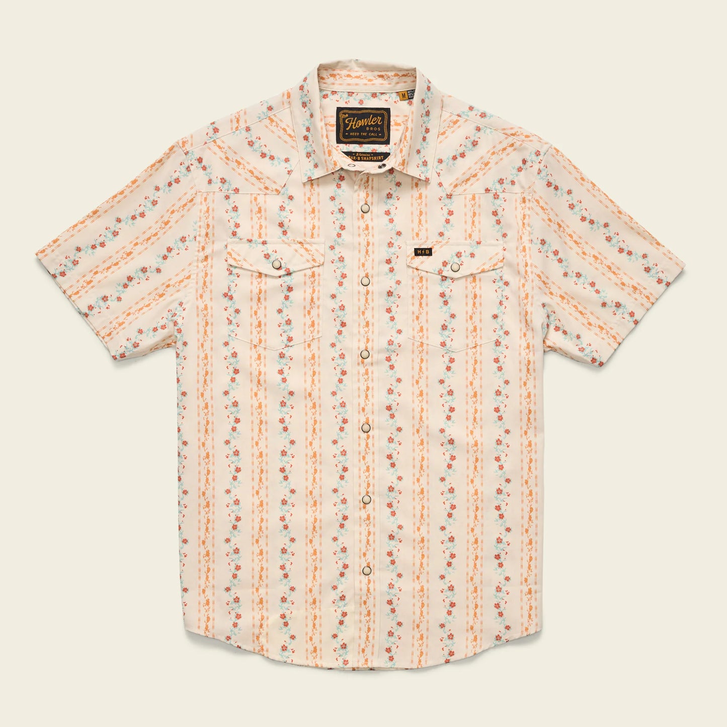 Howler Bros. H Bar B Snapshirt - Hibiscus Ribbons : Riverbed Oxford