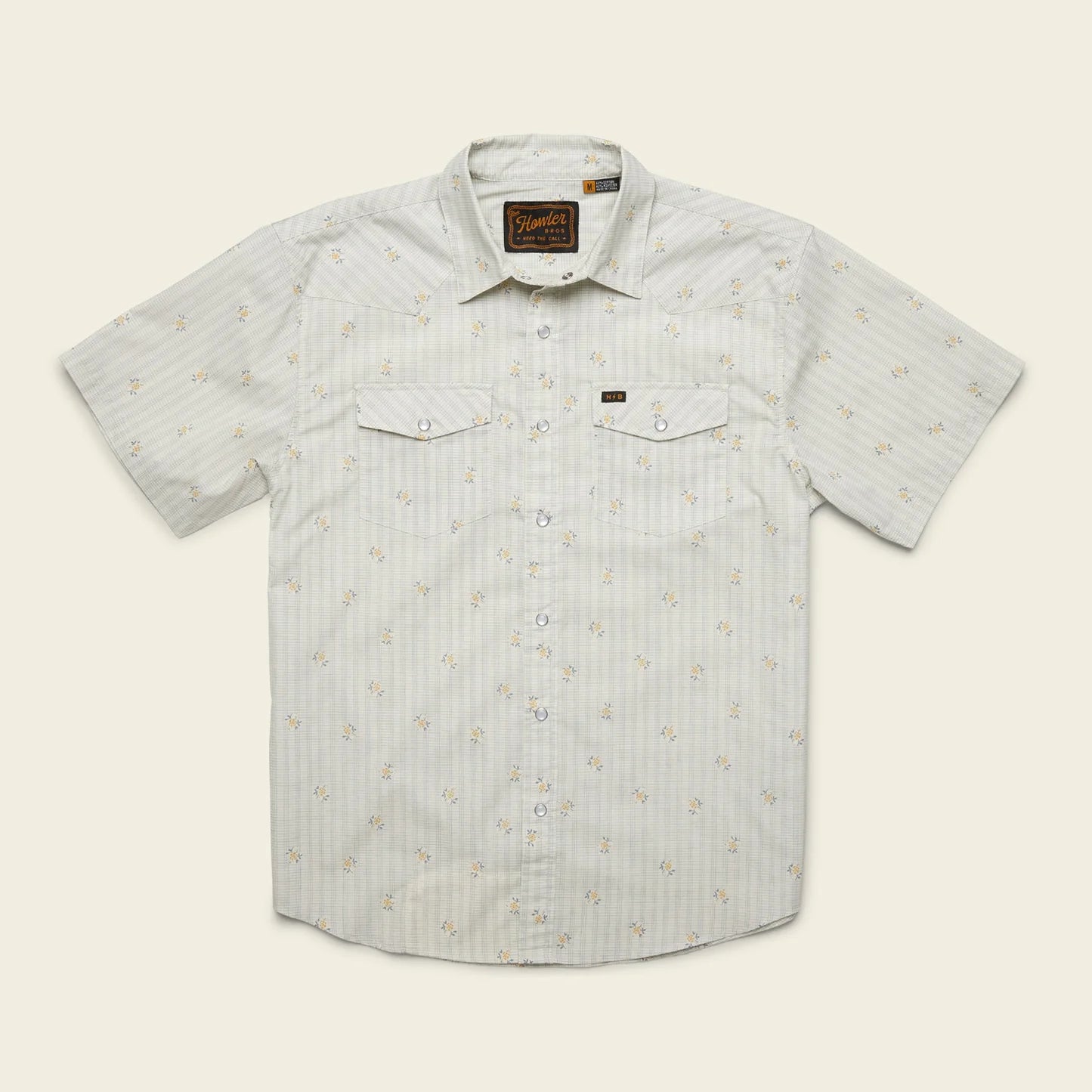 Howler Bros. H Bar B Snapshirt - Vintage Grid Floral Medium White