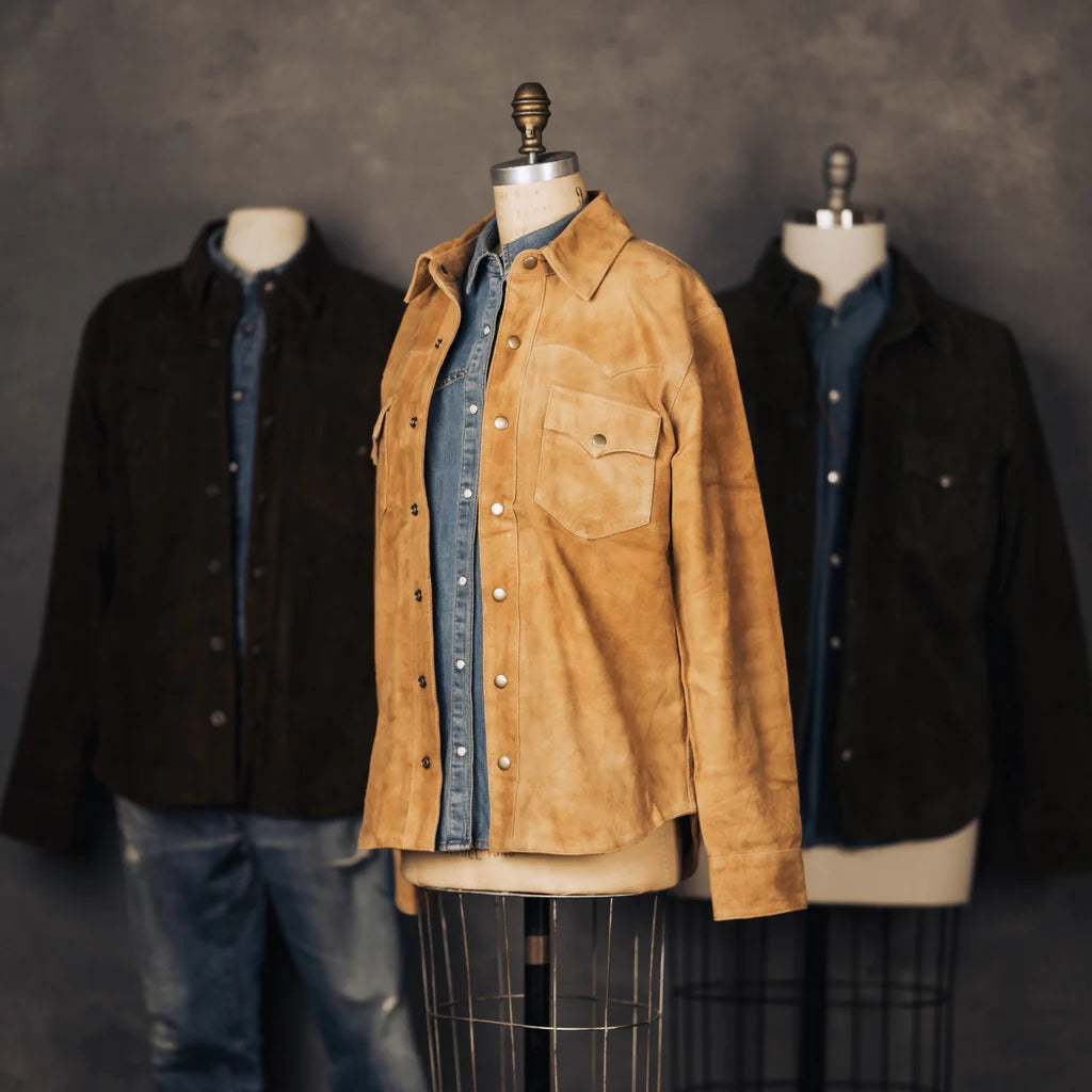 Big D  Speed Shop Leather Jac-Shirt