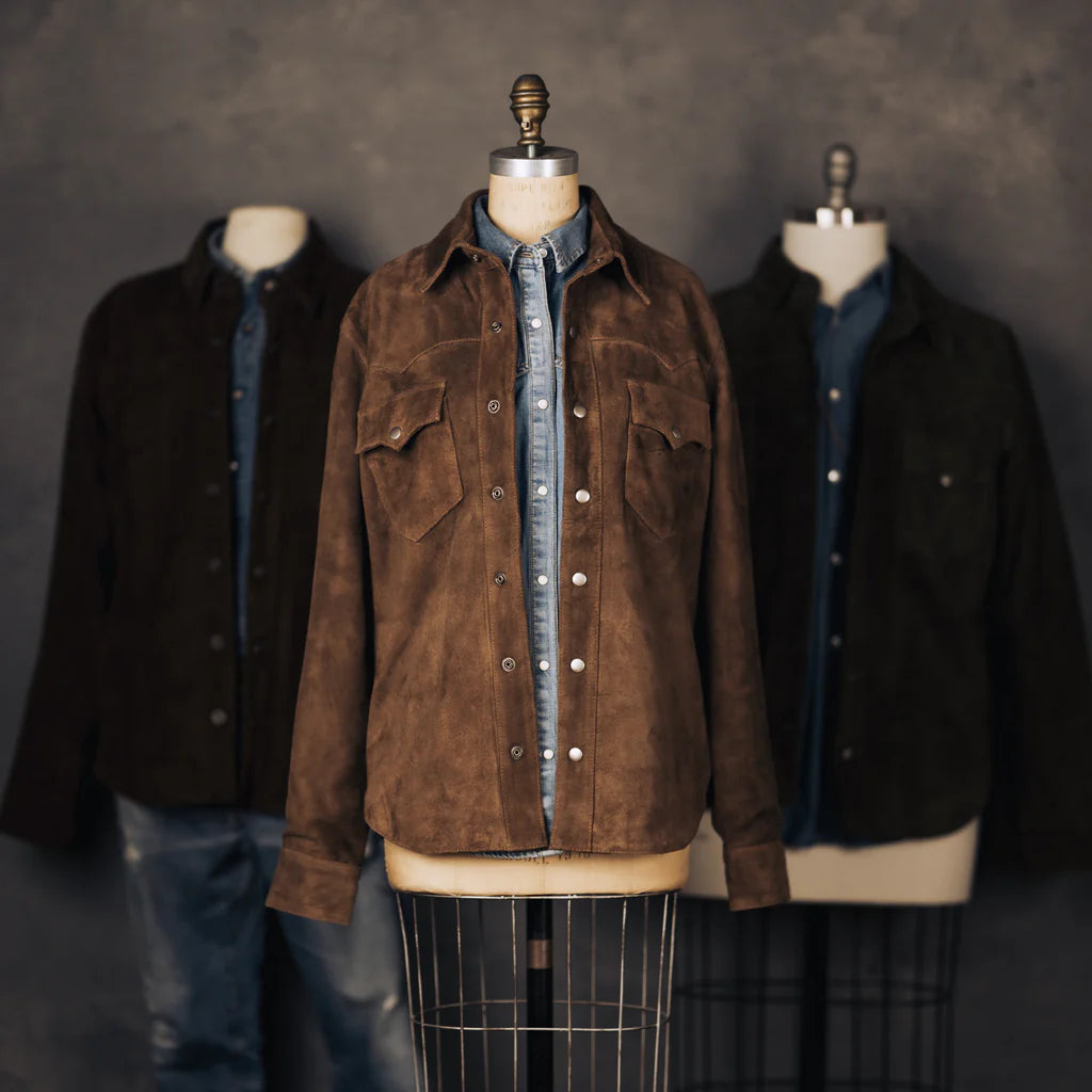 Big D  Speed Shop Leather Jac-Shirt