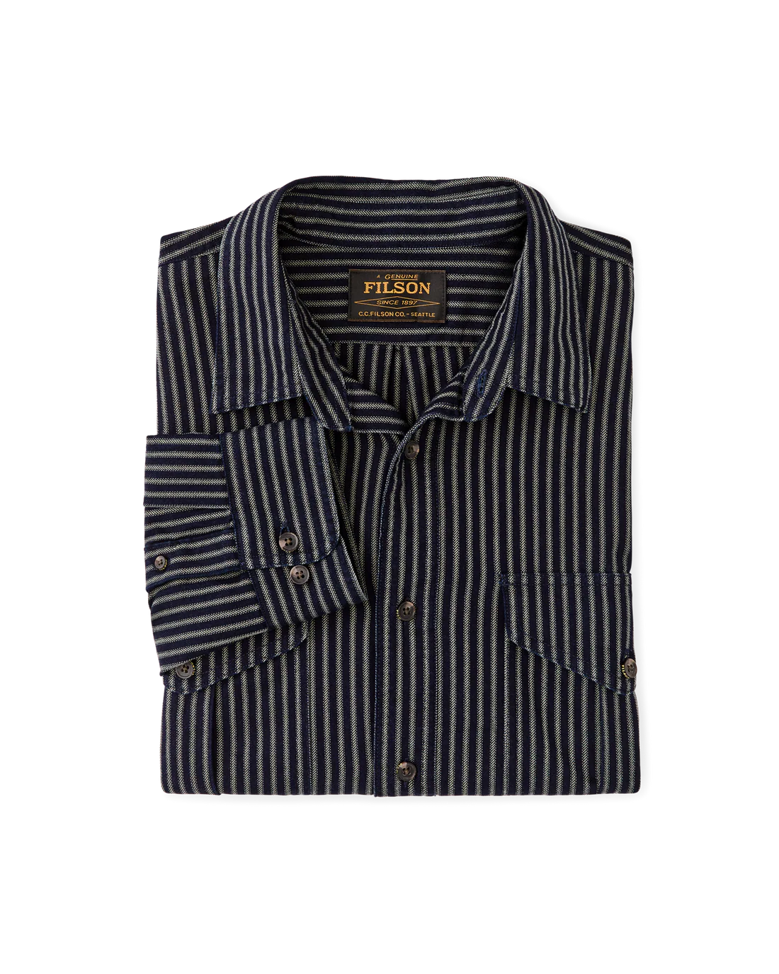 Filson LIGHTWEIGHT ALASKAN GUIDE  Indigo Ticking
